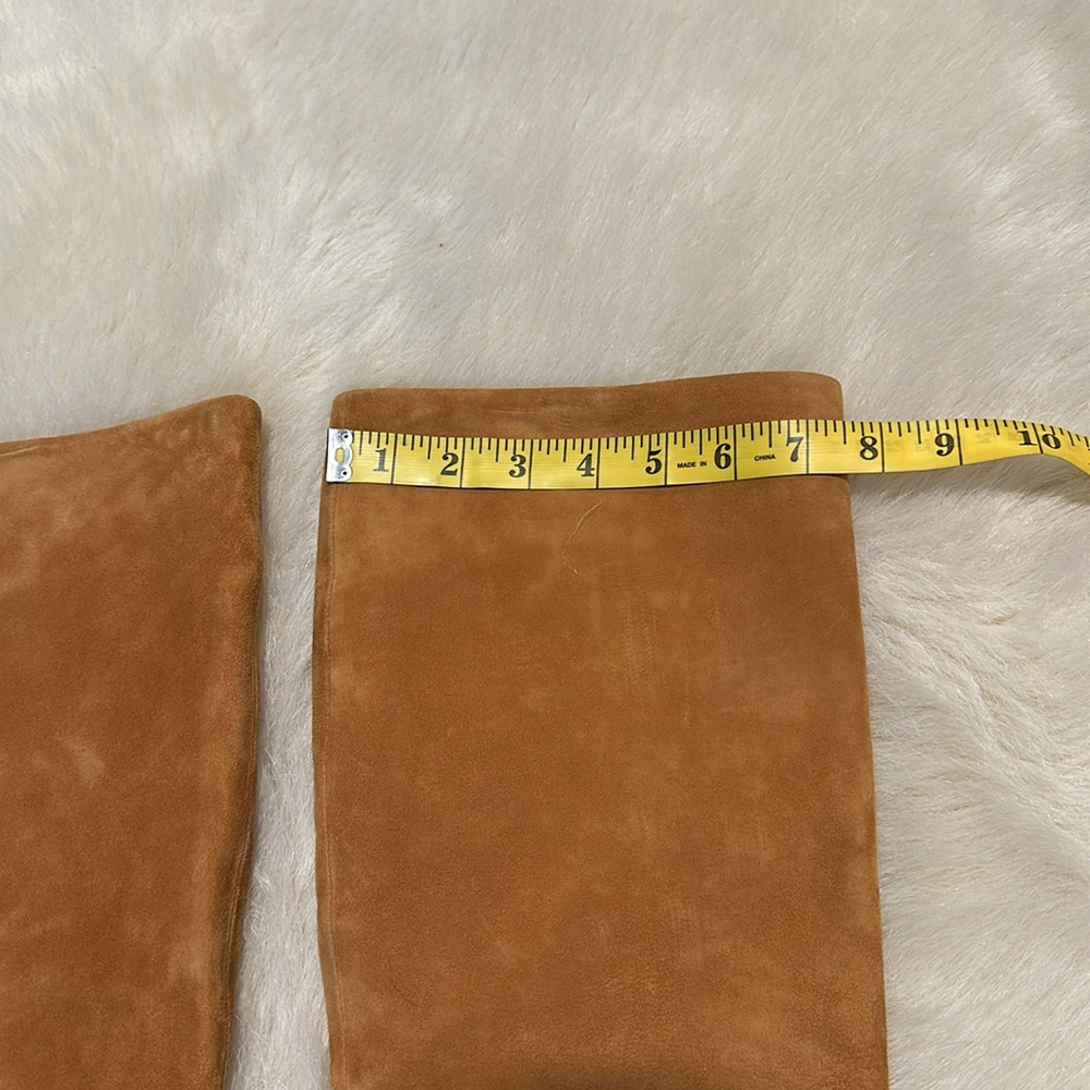 Suede Knee-High Boots in Tan, New in the box - Picture 4 of 7